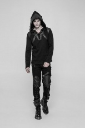  Punk Pullovers Sweater Punk Rave WM-044TMM/BK -  