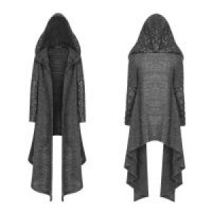  Gothic Weird Medium long Cardigan Sweater Punk Rave WM-045KMF/BK -  