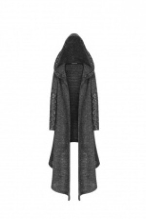  Gothic Weird Medium long Cardigan Sweater Punk Rave WM-045KMF/BK -  