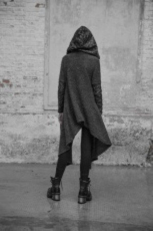  Gothic Weird Medium long Cardigan Sweater Punk Rave WM-045KMF/BK -  