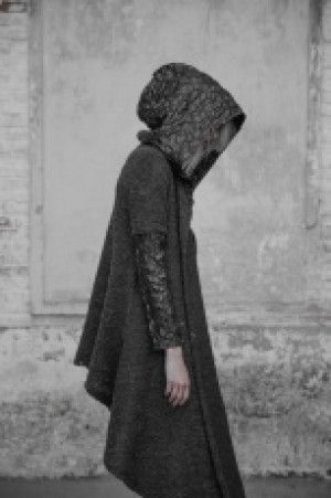  Gothic Weird Medium long Cardigan Sweater Punk Rave WM-045KMF/BK -  