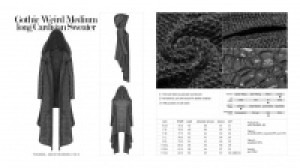  Gothic Weird Medium long Cardigan Sweater Punk Rave WM-045KMF/BK -  