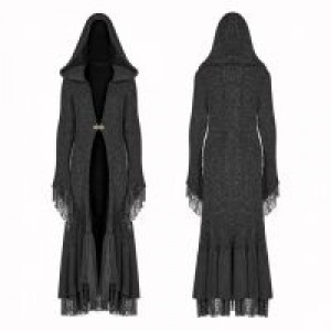  Gothic Thickened Woolen Cardigan Punk Rave WM-047HMF/BK -  