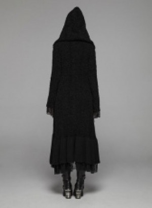  Gothic Thickened Woolen Cardigan Punk Rave WM-047HMF/BK -  