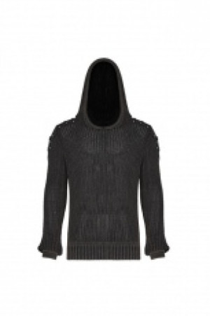  Punk Vintage Hooded Sweater Punk Rave WM-052TMM/BK-CO -  