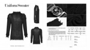  Uniform Sweater Punk Rave WM-053TMM/BK -  