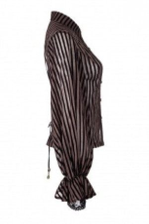     Steampunk transparent striped shirt Punk Rave WY-823CCF/CO /  / -  