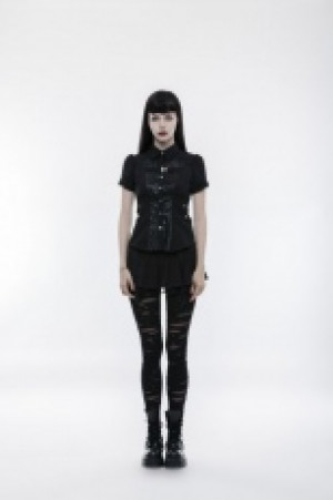  Handsome Punk Shirt Punk Rave WY-827CDF/BK -  