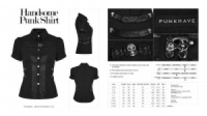  Handsome Punk Shirt Punk Rave WY-827CDF/BK -  