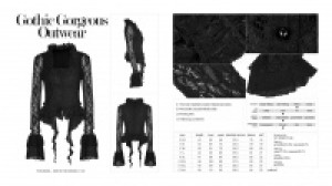  Gothic Gorgeous Outwear Punk Rave WY-829CCF/BK -  