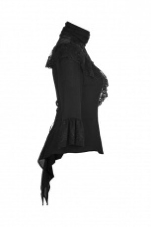  Gothic phoenix tail three quarter sleeve shirt Punk Rave WY-830CCF/BK -  