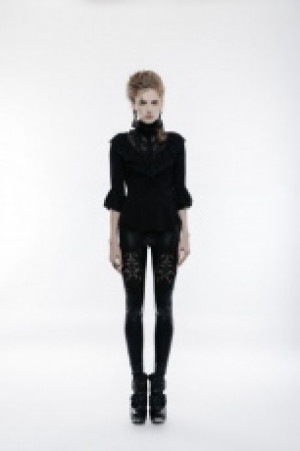  Gothic phoenix tail three quarter sleeve shirt Punk Rave WY-830CCF/BK -  