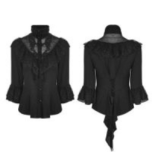  Gothic phoenix tail three quarter sleeve shirt Punk Rave WY-830CCF/BK -  