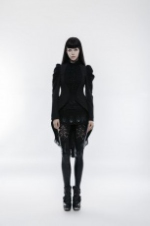  Gothic Gorgeous vintage long coat Punk Rave WY-831LCF/BK -  