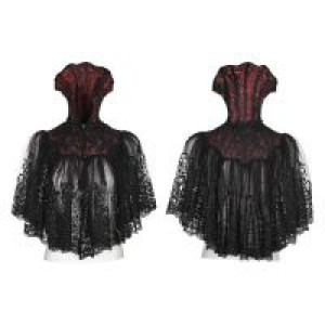  The gothic bat short cloak Punk Rave WY-834DPF/BK-RD -  