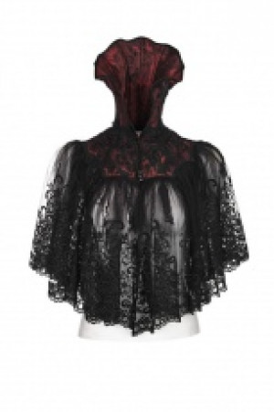  The gothic bat short cloak Punk Rave WY-834DPF/BK-RD -  