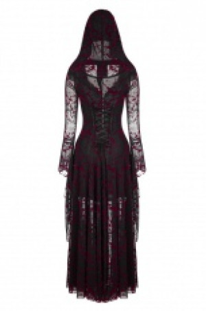  Gothic flame long coat Punk Rave WY-836LCF/BK-RD -  
