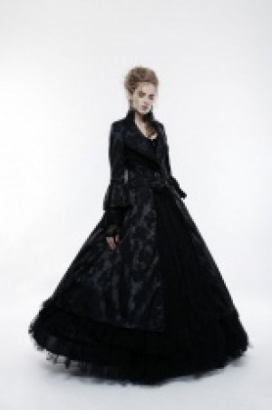  Gorgeous Gothic Coat Punk Rave WY-844LCF/BK -  