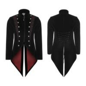  Gothic Short Dress Coat Punk Rave WY-857LDM/BK-RD -  
