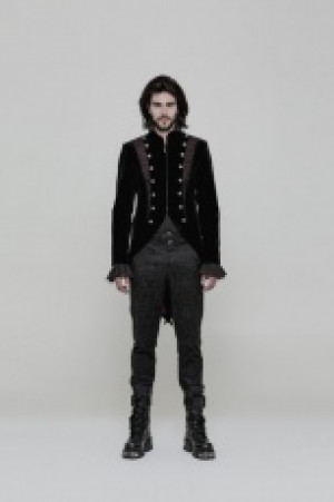  Gothic Short Dress Coat Punk Rave WY-857LDM/BK-RD -  