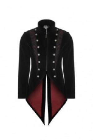 Gothic Short Dress Coat Punk Rave WY-857LDM/BK-RD -  