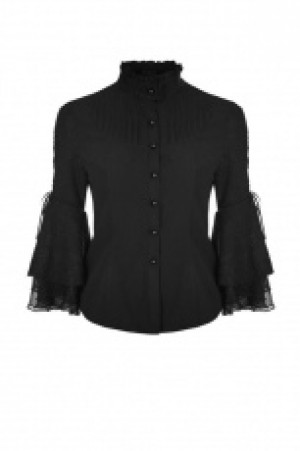  Gothic Cropped Sleeves Shirt -  3