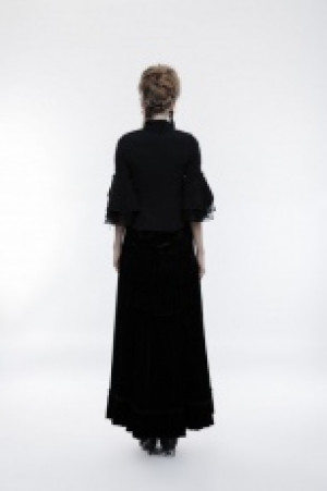  Gothic Cropped Sleeves Shirt -  5