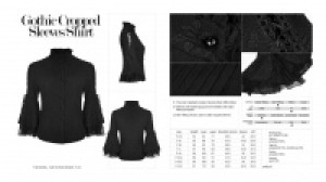  Gothic Cropped Sleeves Shirt -  8