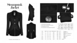  Steampunk jacket Punk Rave WY-880XDF/BK -  