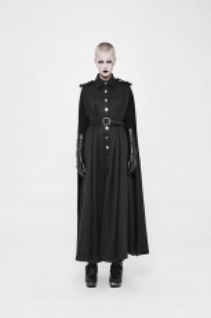  Two Wear Long Military Uniform Cloaks Punk Rave WY-885DPF/BK -  