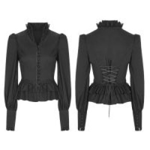  Gothic Long Sleeve Shirt Punk Rave WY-889CCF/BK -  