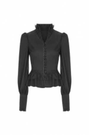  Gothic Long Sleeve Shirt Punk Rave WY-889CCF/BK -  