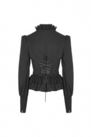  Gothic Long Sleeve Shirt Punk Rave WY-889CCF/BK -  