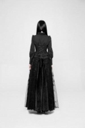  Gothic Long Sleeve Shirt Punk Rave WY-889CCF/BK -  