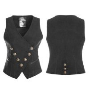  Uniform Woolen Waistcoat Punk Rave WY-891MJF/BK -  