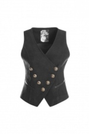  Uniform Woolen Waistcoat Punk Rave WY-891MJF/BK -  