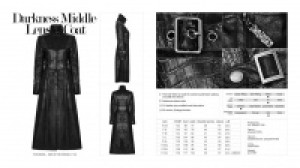   Darkness Middle Length Coat Punk Rave WY-896XCF/BK -  