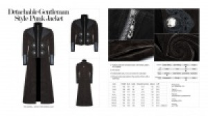  Detachable Gentleman Style Punk Jacket -  8