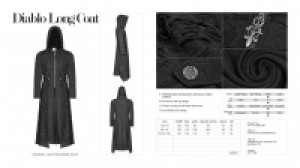  Diablo Long Coat Punk Rave WY-911ZCM/BK -  
