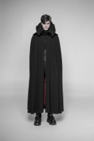  Gothic Vampire Count Nightcrawler Long Cloak Punk Rave WY-913DPM/BK -  