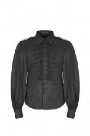  Uniform Retro long-sleeved Shirt Punk Rave WY-914CCM/BK -  
