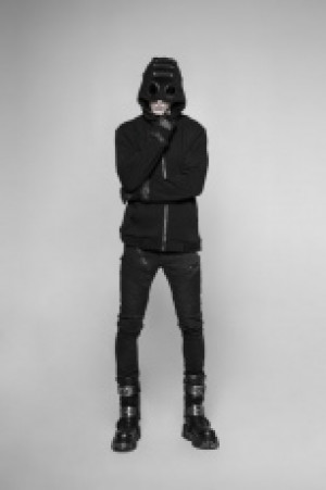  Punk Hooded Sweater Cardigan Punk Rave WY-921ZDM/BK -  