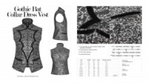  Gothic Bat Collar Dress Vest Punk Rave WY-923MJM/BK-SI -  