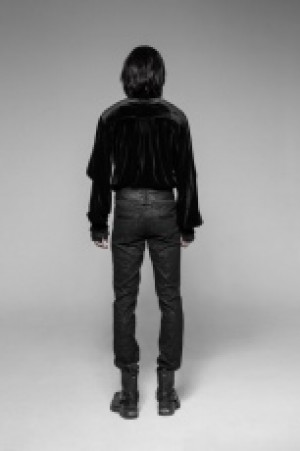  Gothic Golden Velvet Shirt -  5