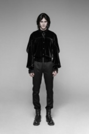 Gothic Golden Velvet Shirt -  6