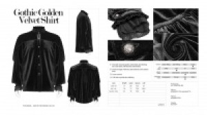  Gothic Golden Velvet Shirt -  8