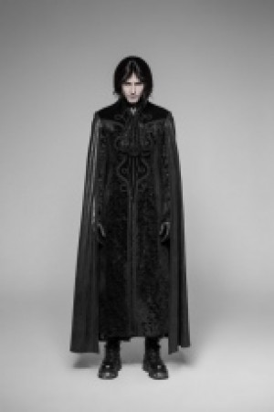  Gothic Night Count Cloak Long Coat Punk Rave WY-934LCM/BK -  