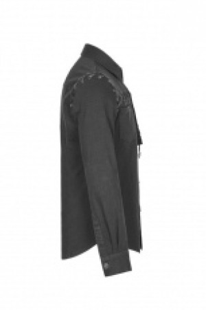  Punk Long-sleeved Shirt Punk Rave WY-939CCM/BK -  