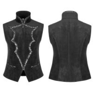     " " Gothic Bat Collar Dress Vest Punk Rave WY-948MJM/BK-SI /   / -  
