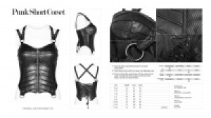  Punk Short Corset Punk Rave WY-955SYF/BK -  